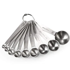 Measuring Spoons: 18/8 Stainless Steel Measuring Spoons Set of 9 Piece: 1/16 ...