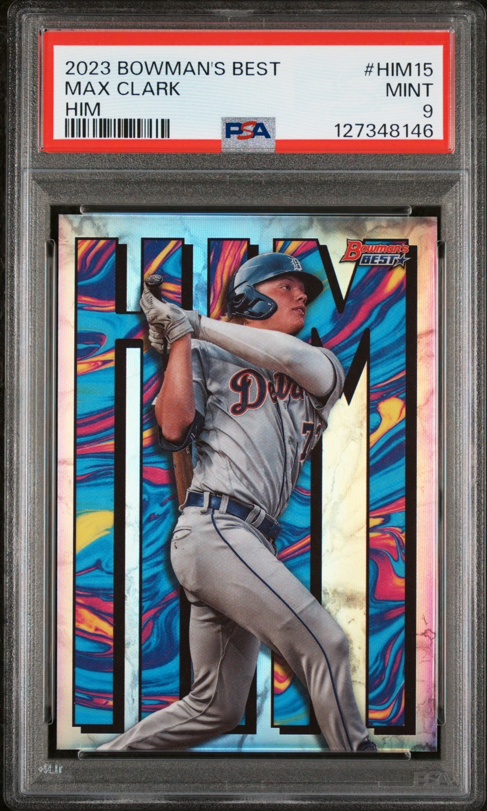 2023 Bowman's Best ⚾️Max Clark⚾️ HIM Case Hit 🔥SSP RC INSERT🔥🔥🔥 PSA 9 Mint