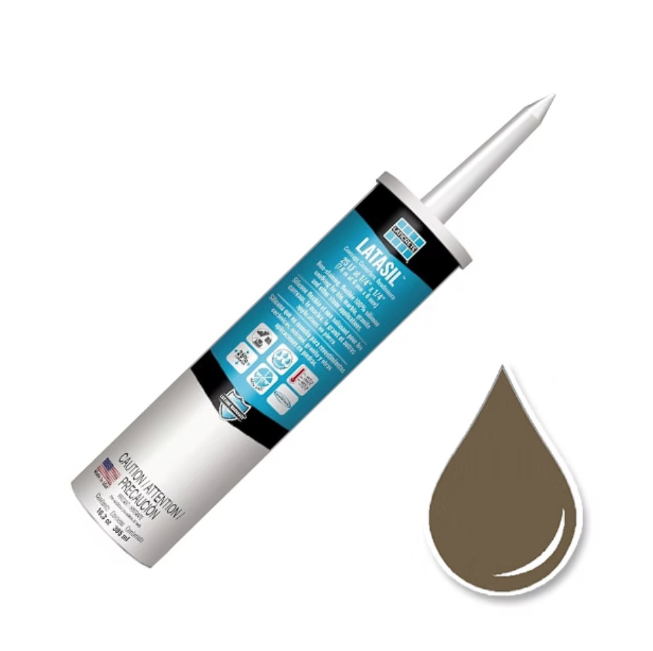 LOT OF 2 Laticrete Latasil Silicone Caulk Sealant CHESTNUT BROWN - EXP 09/2023