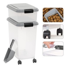 3-Piece Airtight Dog Food Storage Container Combo with Scoop, 33 QT  11 QT