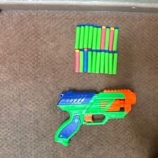 NERF Zombie Strike Dart Blaster Green/Blue/Orange w/ 20 Darts A6562 2013 