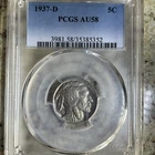 1937-D 5C Buffalo Nickel Nice Coin PCGS AU-58 Perfect for Collection