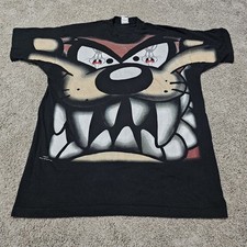Vintage 1997 Taz Looney Tunes AOP with Bugs Bunny Eyes, Single Stitch, XL Shirt