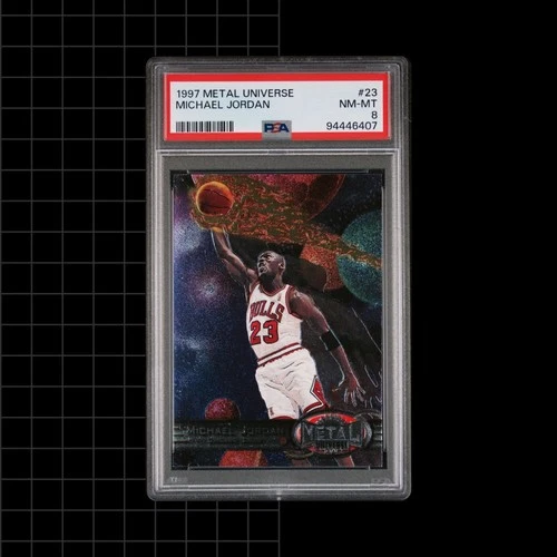 1997-98 Metal Universe Michael Jordan #23 PSA 8 WITH GUARD