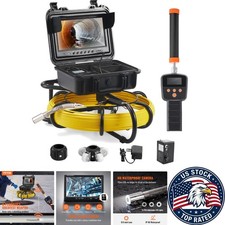 Professional 9" Sewer Camera with 512Hz Locator 165 ft Cable for Inspections