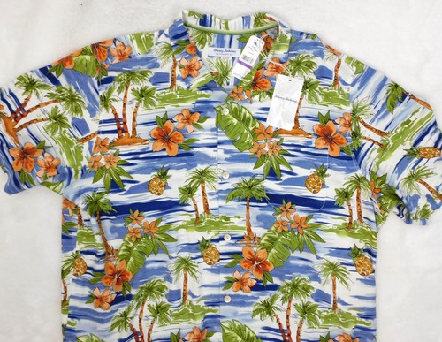 Tommy Bahama Veracruz Cay Men's Hawaiian Shirt Horizon Isles 2XL XXL NWT $118 - Picture 5 of 8