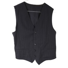 100 Virgin Wool SUPER 100 46 BLACK MEN'S PLUNGER