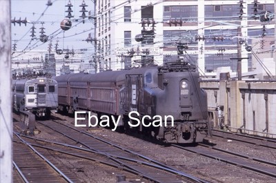 Original 35mm Kodachrome Dia PC Penn Central Railroad GG1 Train 1971