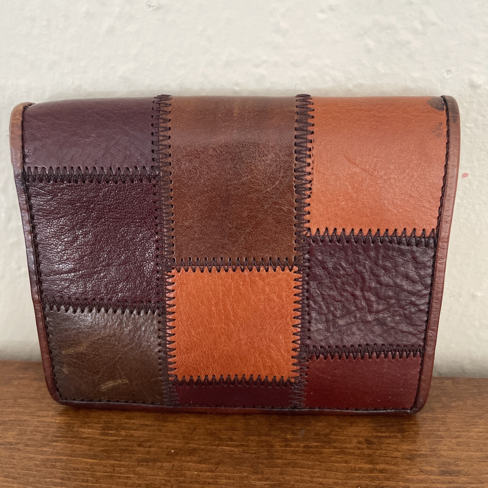 Pelle Studio Trifold Patchwork Stitched Accessori… - image 2