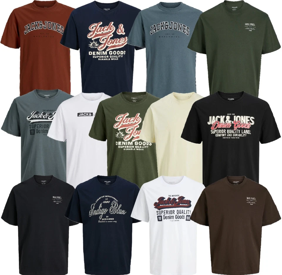 Jack Jones Herren Plus Size T Shirt Big Übergröße 3XL 4XL 5XL 6XL 7XL 8XL Posten - Bild 1 von 1