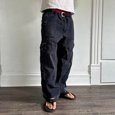 Vintage Y2K 00s Heavy Cotton Baggy Loose Tactical Old Navy Cargo Utility Pants