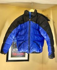 FEATHERED FRIENDS Helios Down Jacket Blue L USA Made Excellent Condition