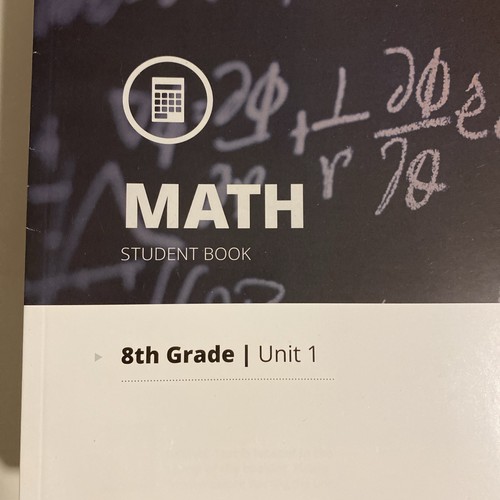 Lifepac Math Grade 8 AOP, NO Teacher Guide, Set 1-10, No Writing - Picture 2 of 9