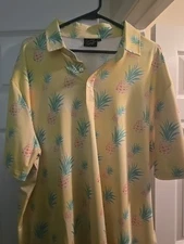 Sunday Swagger Golf Shirt Pineapple 2XL NWOT