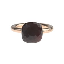 Anello POMELLATO Nudo Classic granato rosso oro bianco 18 carati e rosa EU 52...