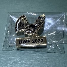 BASC WILDLIFE FUND 2023 CAPERCAILLIE BIRD ENAMEL BADGE WAGBI WILDFOWLING