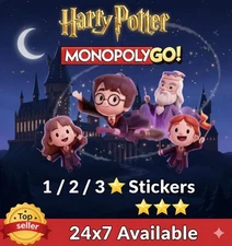 HARRY POTTER ALL 1/2/3 ⭐ STAR MOGO STICKERS SHOP MONOPOLY STICKERS GO QUICK SEND