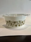 Vintage Pyrex Spring Blossom Green "Crazy Daisy" Casserole #474-B 1.5L + Lid