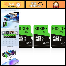 32GB Micro SD Card 3 Pack - High Speed Class 10 UHS-I MicroSDHC Memory Cards