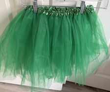 Green Tulle Polyester Women  s/Girls Ballet Dance Tutu Skirt for Costume