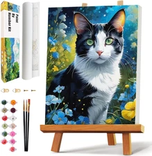 Cat Paint by Numbers Kit for Adult - Beginner Rolled Adult Paint by Number Kits