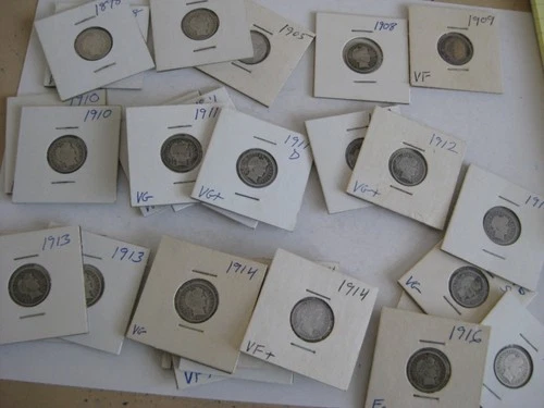 Lot (30) Silver Barber Dimes  LOT  RB-20