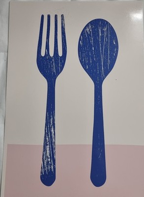 A4 Druck Gabel und Löffel (Küche5636)