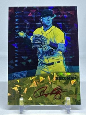 2019 Panini The National Private Signings Gold Ice Alex Bregman /10 Auto 