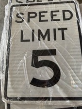 Speed Limit 5 MPH Sign 18 x24 Authentic Reflective Aluminum