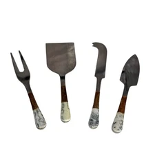 Cheese Charcuterie Tools MCM Cutting Spread Marble Wood Stainless Steel Set