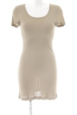 VIRMANI Shirtkleid Damen Kleid Gr. DE 34 beige Casual-Look