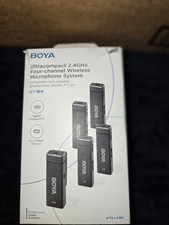 BOYA By-W4 Wireless Lavalier Microphones for Cameras Camcorder DSLR Computer