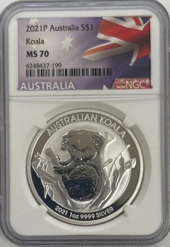 2021 P Australia Koala 1 OZ Silver NGC MS70