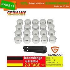 20x Chrom Kappen 17mm für Radbolzen Radschrauben Radmuttern Radschraubenkappen