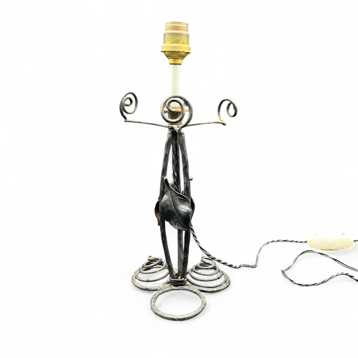 Lampe En Fer Forgé Fer à Cheval – Artisanale, Vintage, à Poser – Décoration équine