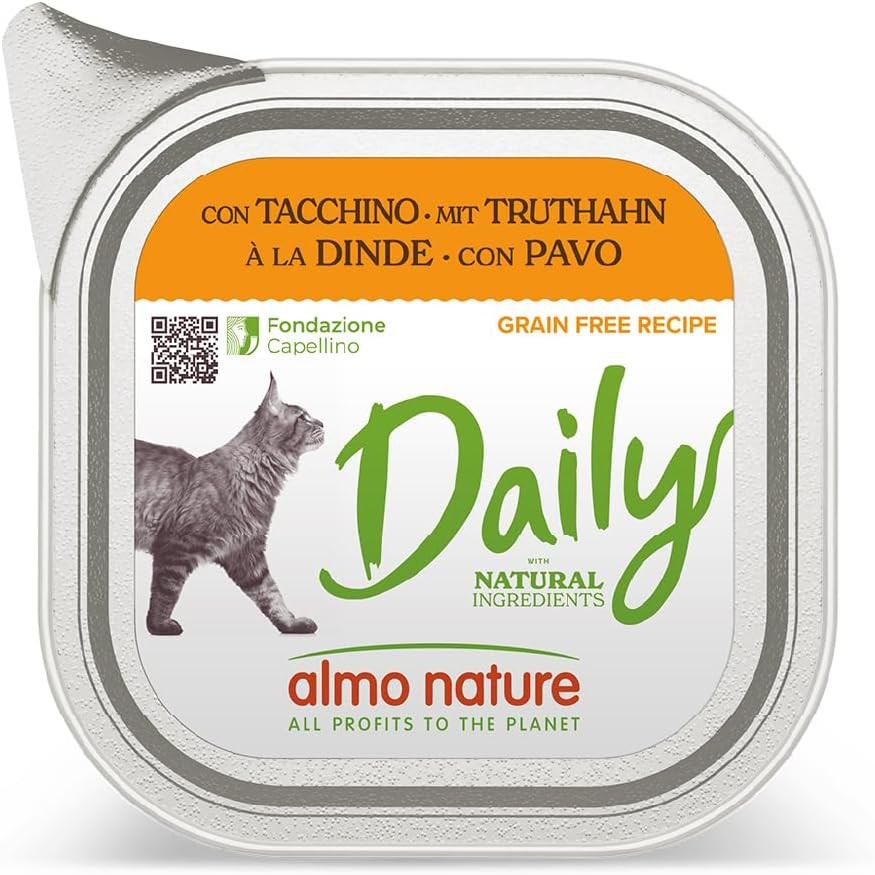Cibo Gatti Daily Tacchino Grain Free 32x100g | Almo Nature Umido