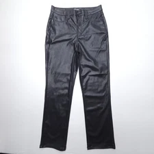 Judy Blue Control Top Faux Leather Pants in Black Womens 9 / 29 Straight Leg EUC