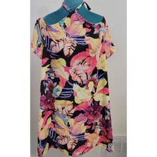 Asos Dress Womens Size 12 Tropical Floral Mini Dress Beach Summer Casual Fun NWT