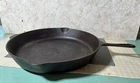 Vintage L SK US Lodge No. 14 3 Notch W/Heat Ring Cast Iron Skillet 1960s Flat