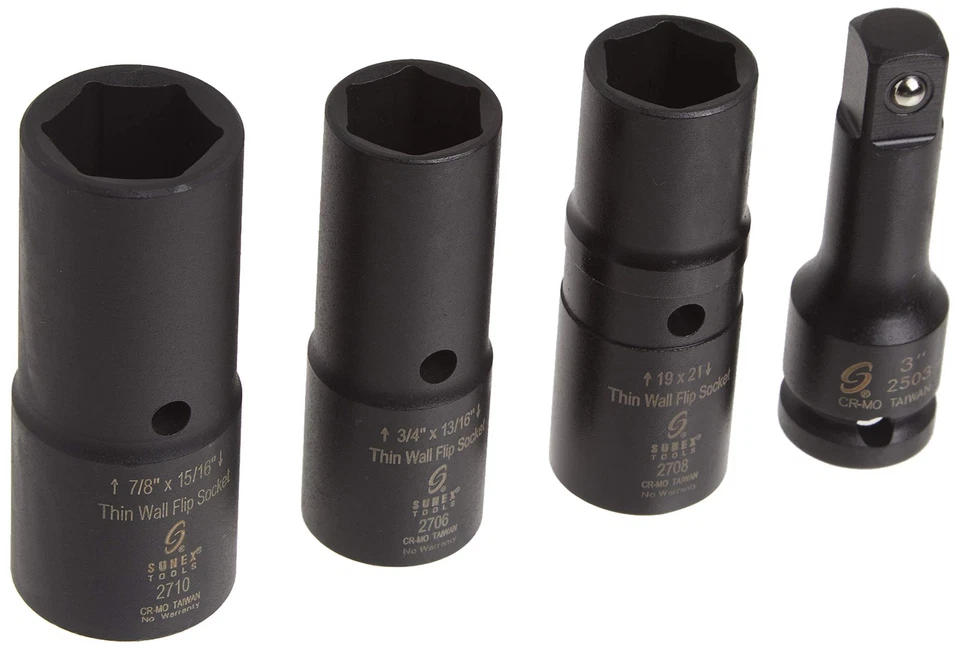 2724 1/2-Inch Drive Deep Thin Wall Flip Socket Set, 4-Piece - Image 4 of 4