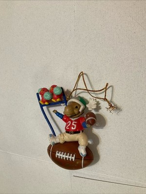 All Star Santa Football Moose Christmas Ornament
