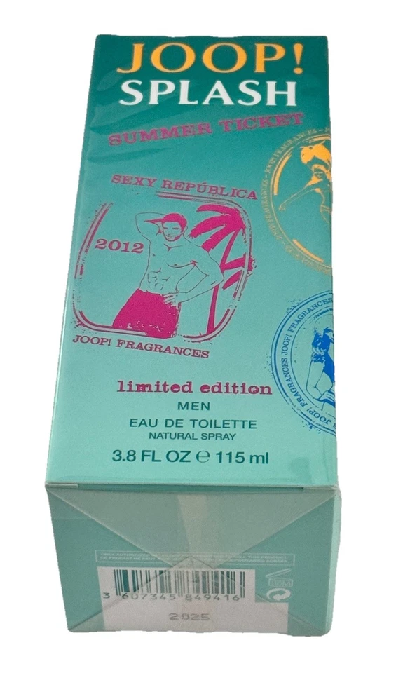 Joop! Splash Summer Ticket Edición Limitada Hombres 3.8 OZ EDT Spray En Caja Sellada Foto 4 de 4