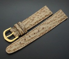 Men's 19mm Regular Length Padded Natural Shark Watch Band / Strap
