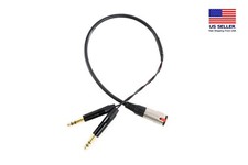 Canare 1/4" TRS Female to Dual TRS Male Adapter Stereo Breakout Splitter Y Cable