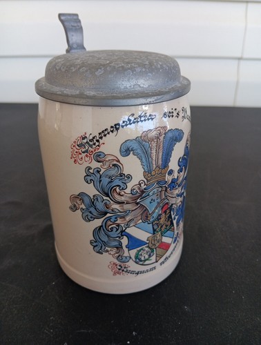 Antique Student Jug Beer Stein Studentica Pitcher Jugs .5 Liter - Picture 2 of 7