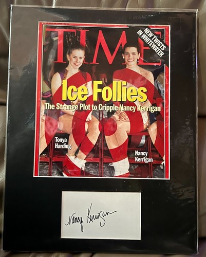 Autographed Time Mag. Cover Nancy Kerrigan pictured with Tonya Harding