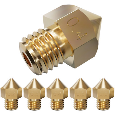 Nozzle Düse passend für MK8 CR10 Creality Anet 3D Drucker 0,4mm 0,2-2,0mm 1,75