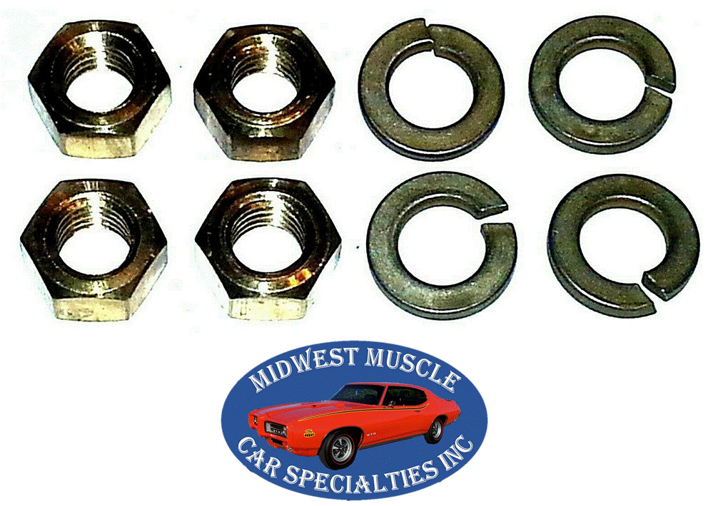 GM Chevy Pontiac 3/8" Engine Exhaust Intake Manifold Head Stud Brass Nuts 4pcs D