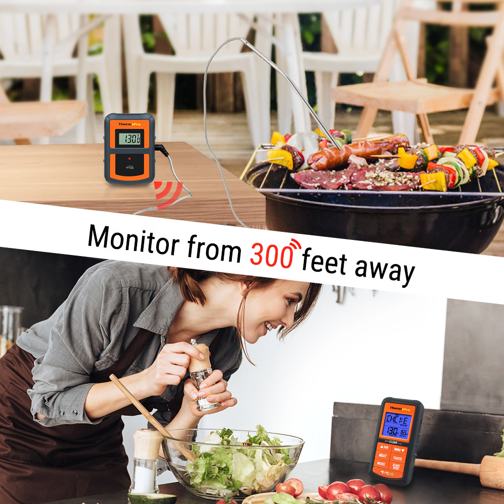 ThermoPro Wireless Meat Thermometer Digital BBQ Oven Grill Cooking