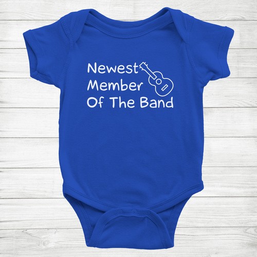 New Baby Gift Guitar Cute Infant Bodysuit One Piece Romper Newest Band Member - Picture 12 of 14